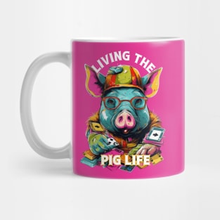 Living the Pig Life, Pig t-shirts, t-shirts with Pigs, Unisex t-shirts, Pig lovers, animal t-shirts, gift ideas, Pig tees, Gift ideas, Pigs Mug